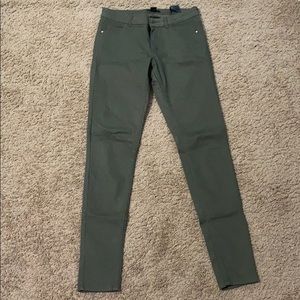 Forest green H&M skinny jeans.